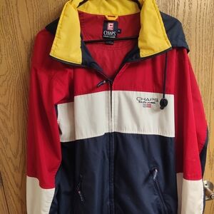 Chaps Red and Navy Colorblock Jacket